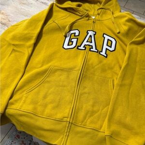 GAP Mustard Yellow Zip-Up Hoodie